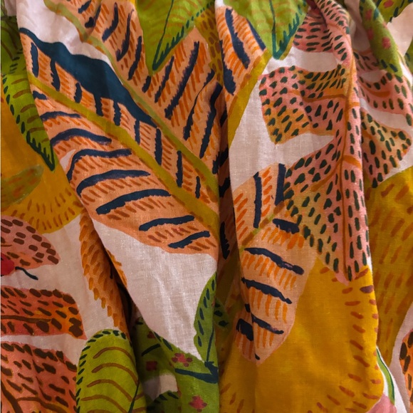 FARM Rio Summer Dream Linen-Blend Maxi Dress- White Lotus Vibes- Large! - Picture 8 of 12